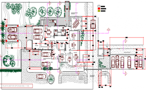 Ground and first floor plan layout plan of administration office dwg ...