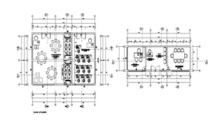 Second floor plan of treasury block D for admin building dwg file - Cadbull