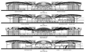 Domestic airport layout plan cad drawing details dwg file - Cadbull