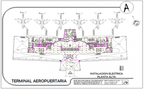 International airport road lane top view plan dwg file - Cadbull