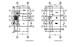 3 Bedroom House Construction Plan Design Dwg - Cadbull