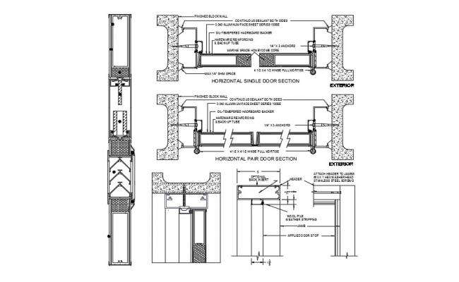 Door Detail In Dwg File - Cadbull