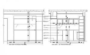 This drawing specified the front elevation detail of the kitchen ...