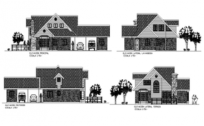 3 Story House plan dwg file - Cadbull