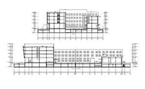 Side 3d view of children play school building. - Cadbull