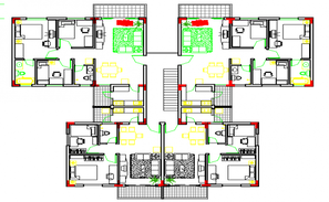 Multi-family apartment building sectional and layout structure cad ...