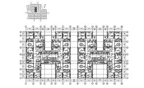 Architecture Apartment Cluster Plan AutoCAD Drawing - Cadbull