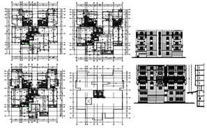 Multi-flooring residential apartment building lower ground and first ...