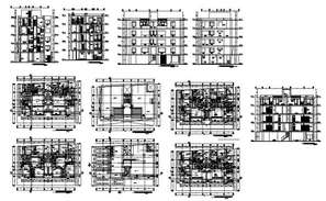 4 storey Apartment drawing in AutoCAD - Cadbull