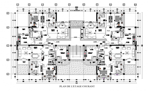 Apartment Column Layout Plan DWG File - Cadbull