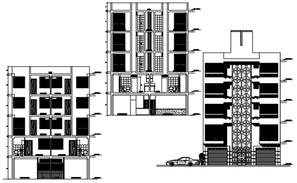 First floor plan details of multi-family apartment flat with furniture ...