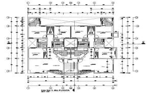 Residence Apartment Elevation and Section design - Cadbull