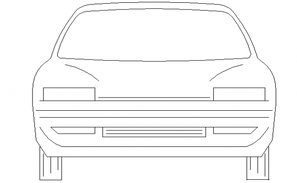 Luxuries car two seated side elevation cad block details dwg file - Cadbull