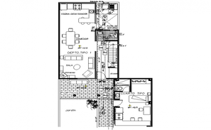 Family house plan detail dwg file. - Cadbull