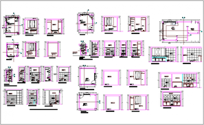 Floor plan of office with architectural view dwg file - Cadbull