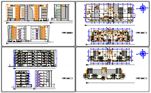 Working Drawing Apartment Building 2D DWG File - Cadbull