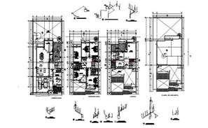 26x23m house plan of typical column detail is given in this Autocad ...