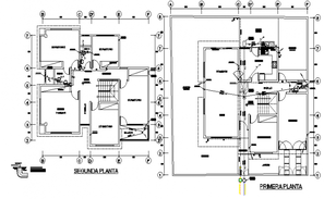 54'X34' Apartment 2 BHK Layout Plan CAD Drawing - Cadbull