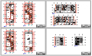 Housing apartment building all floors layout plan cad drawing details ...