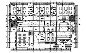 Sectional elevation of institute in autocad - Cadbull