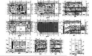 Roof top plan with view of architecture view of house dwg file - Cadbull