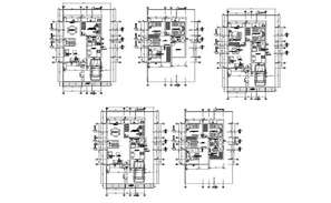 The architecture villa project detail autocad file - Cadbull