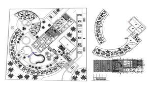 Hotel Layout plan dwg file - Cadbull