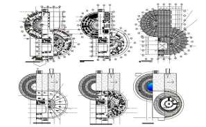 Plan of the office building with elevation in dwg file - Cadbull