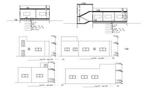 Download Free House Sectional Elevation Design Dwg File - Cadbull