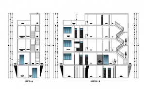 Hospital plan with elevation in AutoCAD - Cadbull