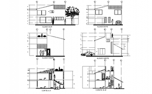 Office building typical terrace plan and cross-section details are ...