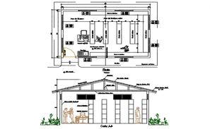 Ground floor plan detail dwg file - Cadbull