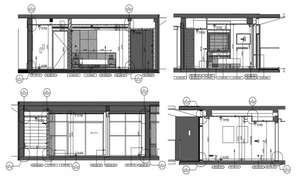 DWG Drawing Best Wall Elevation Of Bed Room Interior Design Autocad ...