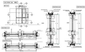 Detail window and wood door joinery in dwg file. - Cadbull