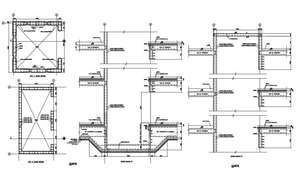 Overhead water tank detail information dwg file - Cadbull