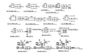 Beam section detail dwg file - Cadbull