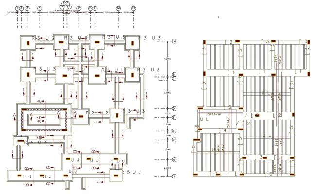 RCC Column Foundation And Slab Structure Free DWG Drawing - Cadbull