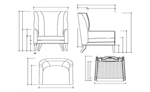 Casual round tables and chair elevation autocad file - Cadbull