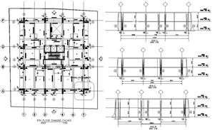 Typical section detail of the staircase is given in this 2D AutoCAD ...