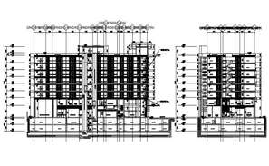 Hotel room and parking plan autocad file - Cadbull