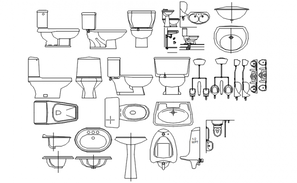 Bathroom accessories blocks in dwg file - Cadbull