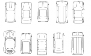 Four Wheeler Car Elevation Design AutoCAD Block - Cadbull