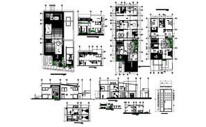 Foundation plan of 8x12m residential house plan is given in this ...