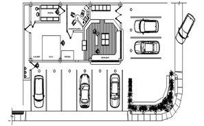 Architectural Commercial Building Floor Plan AutoCAD Drawing - Cadbull