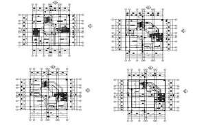 Co-working Space Floor Plan Detail Drawing Separated In This Autocad 