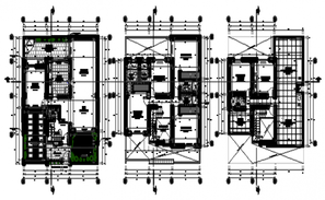 Working house plan detail dwg file - Cadbull