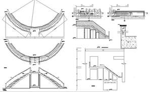 Metal stair design CAD file download - Cadbull