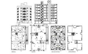 Apartment Housing Society Plan - Cadbull