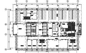 Hospital building elevation 2d view layout file - Cadbull