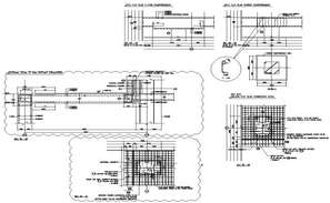 Beam plan and section detail dwg file - Cadbull